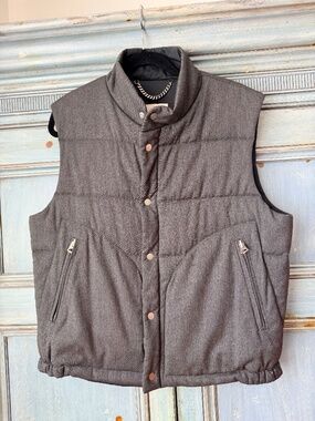 Sandro Men's Dark Gray Puffer Vest Size XL